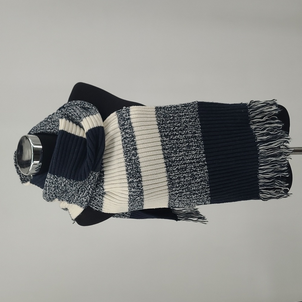 Abercrombie Kids Navy/Cream Stripe Scarf